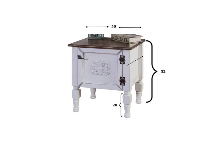 Hanah Home Ada Nightstand - Blanco